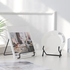 Iron Art Multi-Use Display Stand: Versatile magazine, dish, picture, and photo album stand for home decor