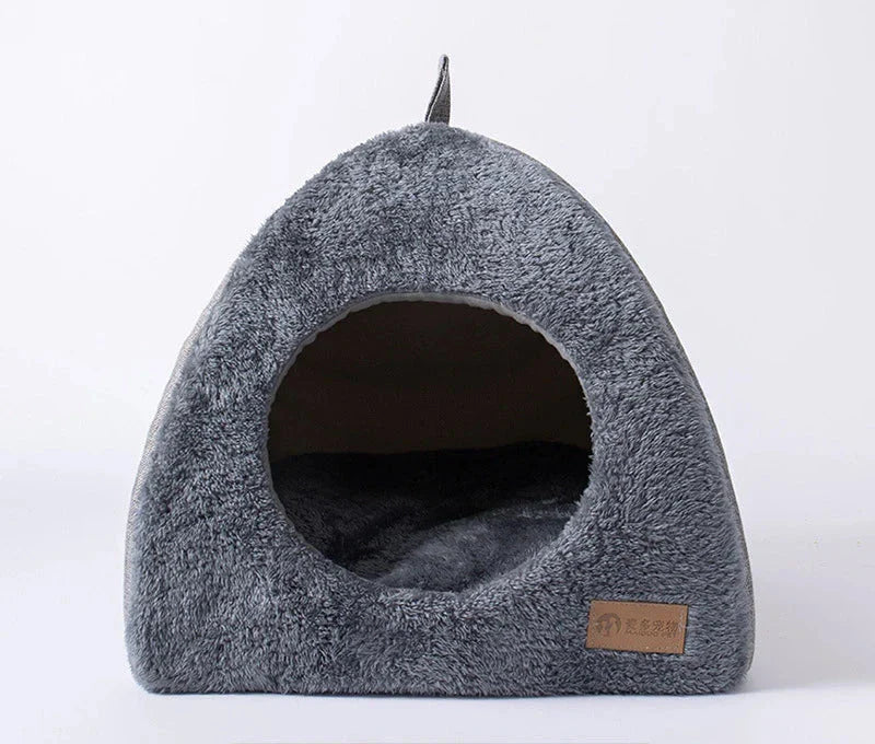 Triangelnest - Luxury Velvet Cat House Indoor for Ultimate Comfort