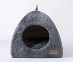 Triangelnest - Luxury Velvet Cat House Indoor for Ultimate Comfort