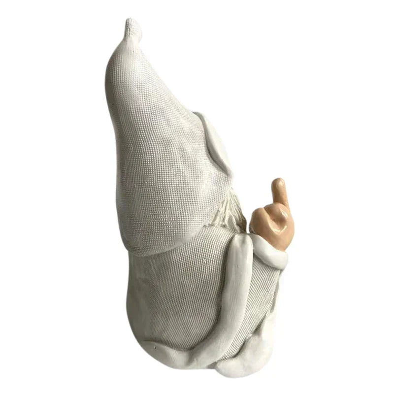 Angry Middle Finger Garden Gnome Decor