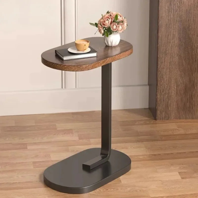 C Shaped Side Table Modern Compact and Lightweight Design
