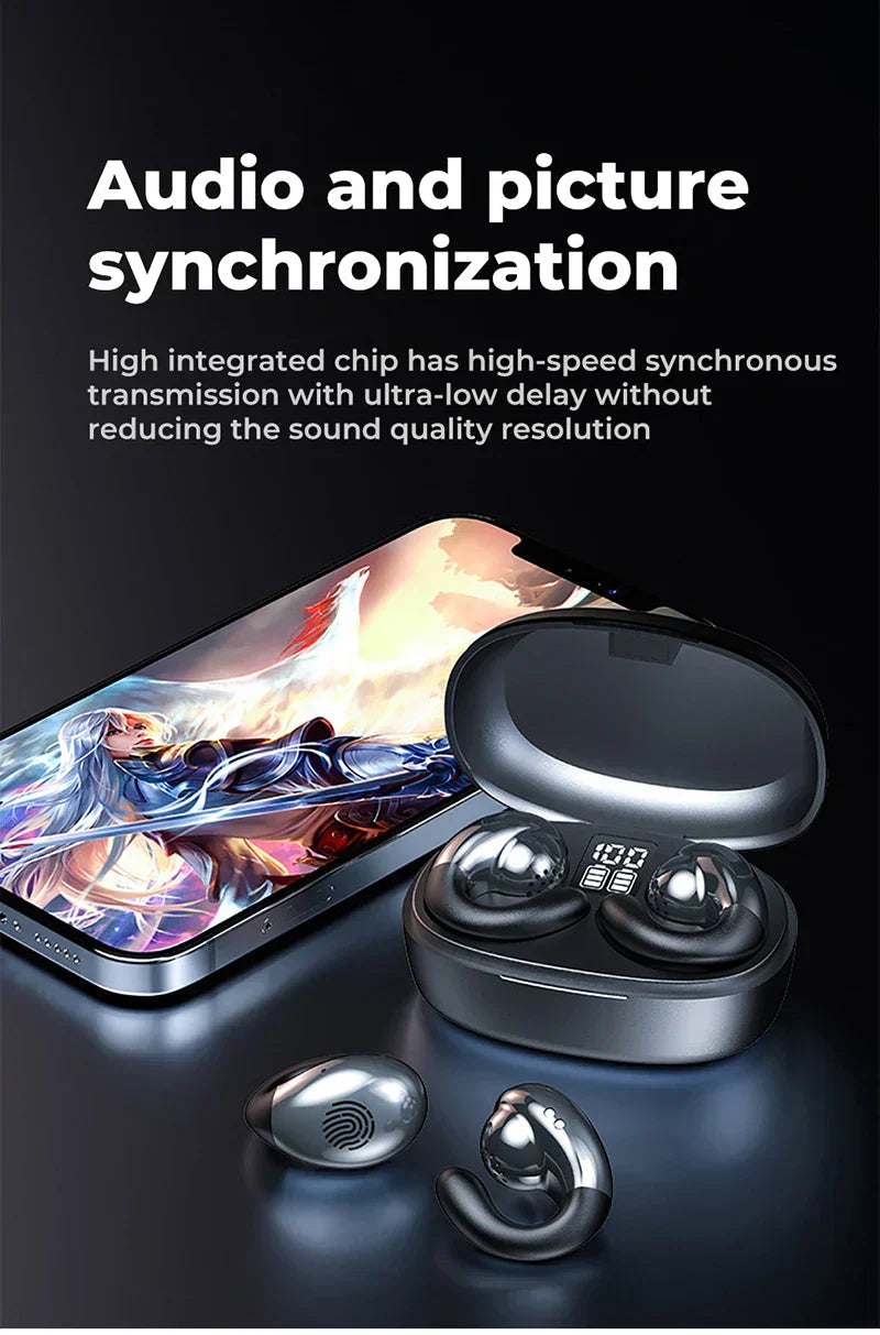 Super Lightweight Bone Conduction Bluetooth Wireless Sports Earphones Headphones