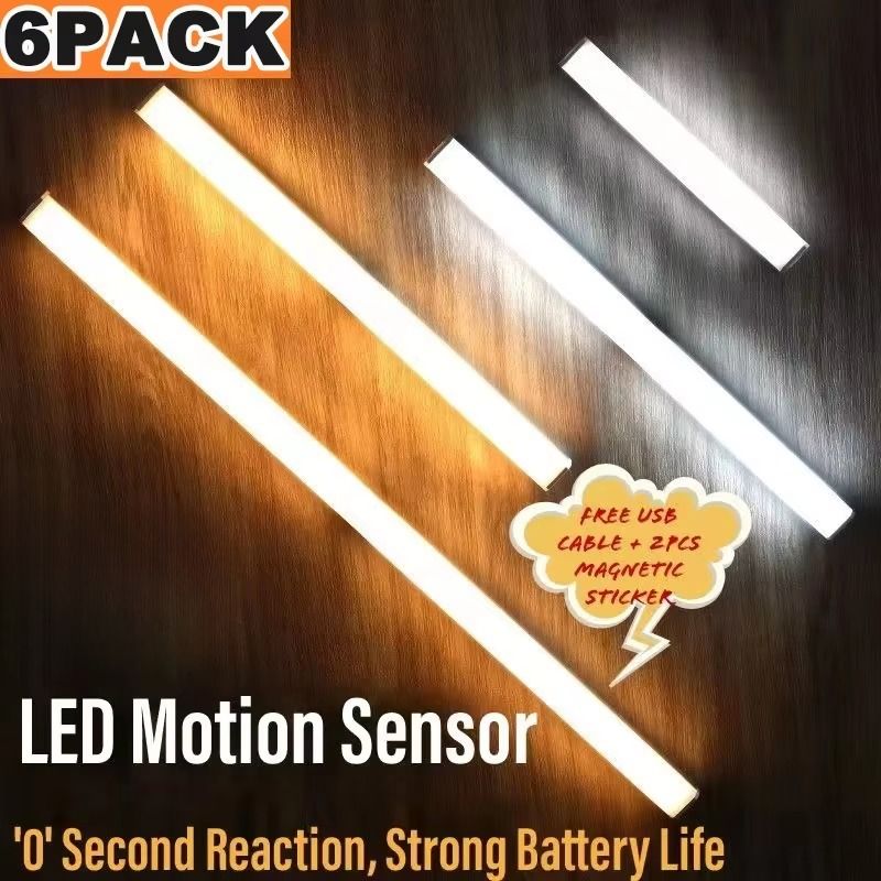 Smart Sensor LED Night Light - Motion-Activated, Dimmable & Rechargeable