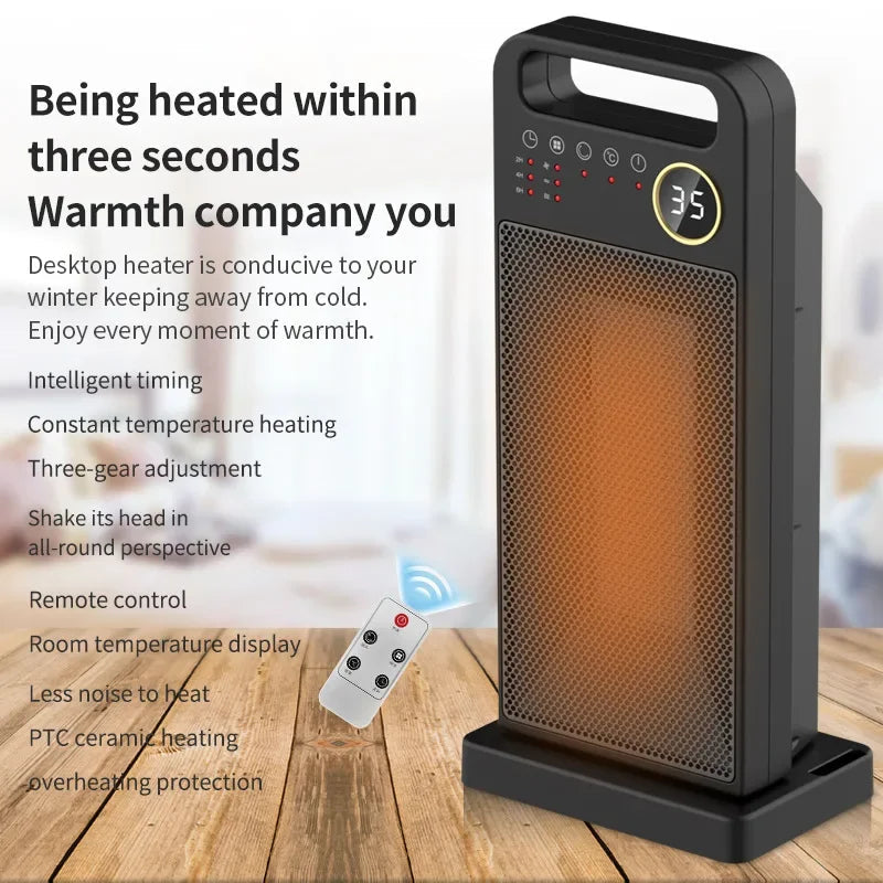 2000W Electric Heater with Remote Control and Touchscreen