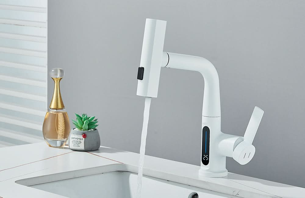 LUXOR - Modern digital washbasin tap