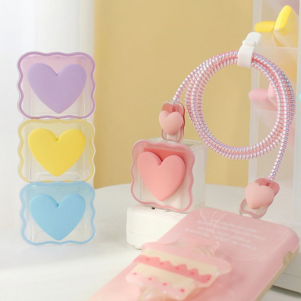 Transparent Love Charging Cable Protector Case