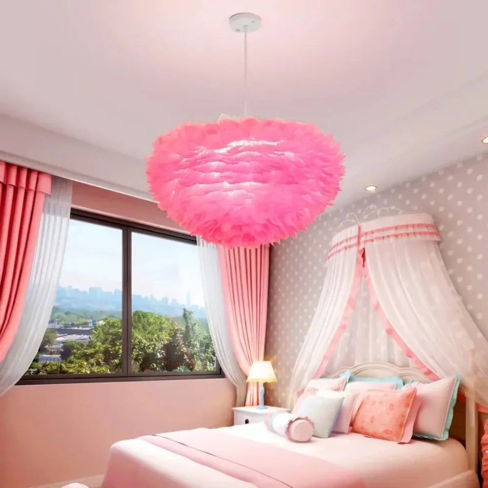 Scandinavian Feathers Pendant Lamp with Modern LED