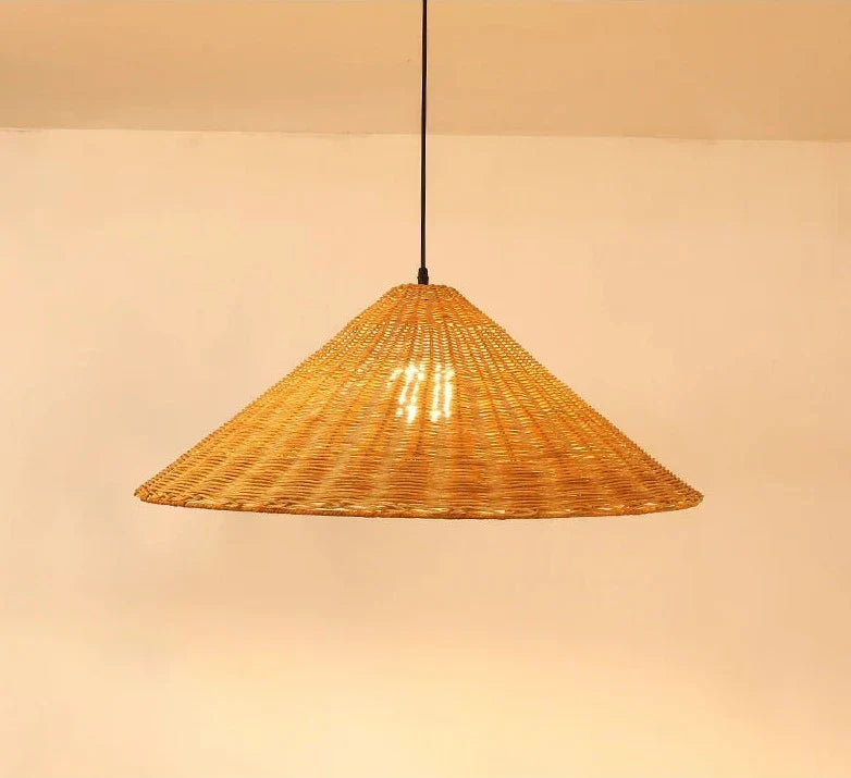 Scandinavian LED Pendant Lamp Made of Bamboo