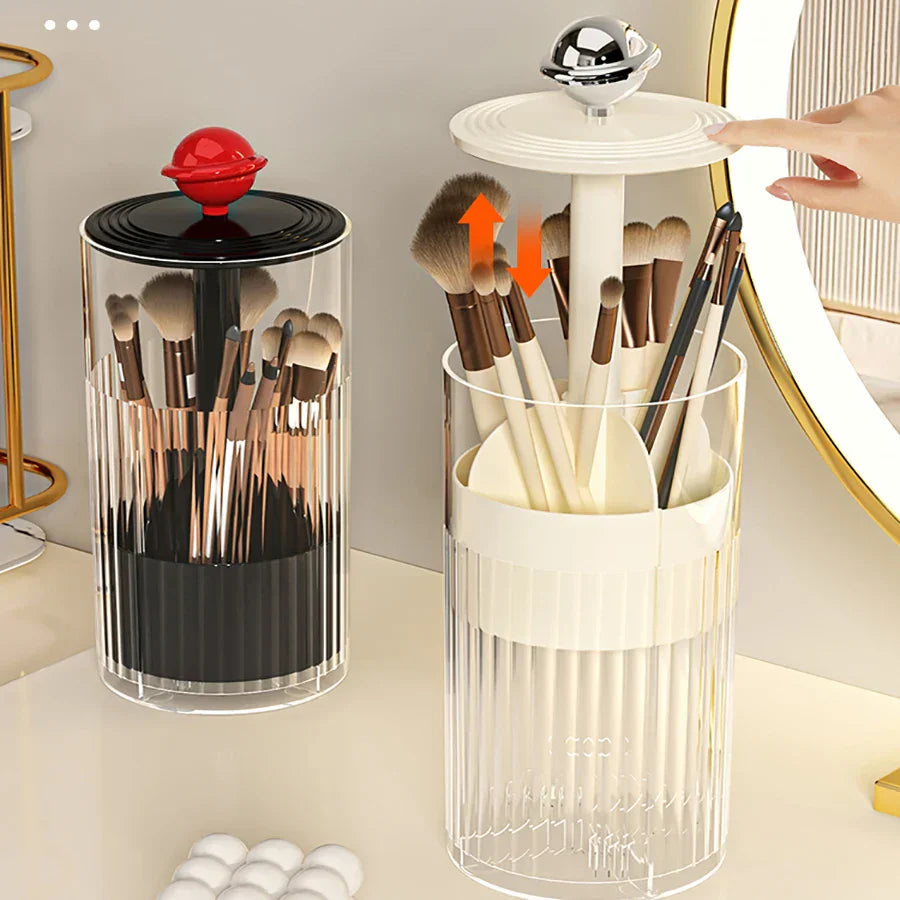 Auto Lift & Luxe Makeup Brush Organizer