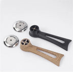 Replacement handle for pot lid – wood design with stainless steel base