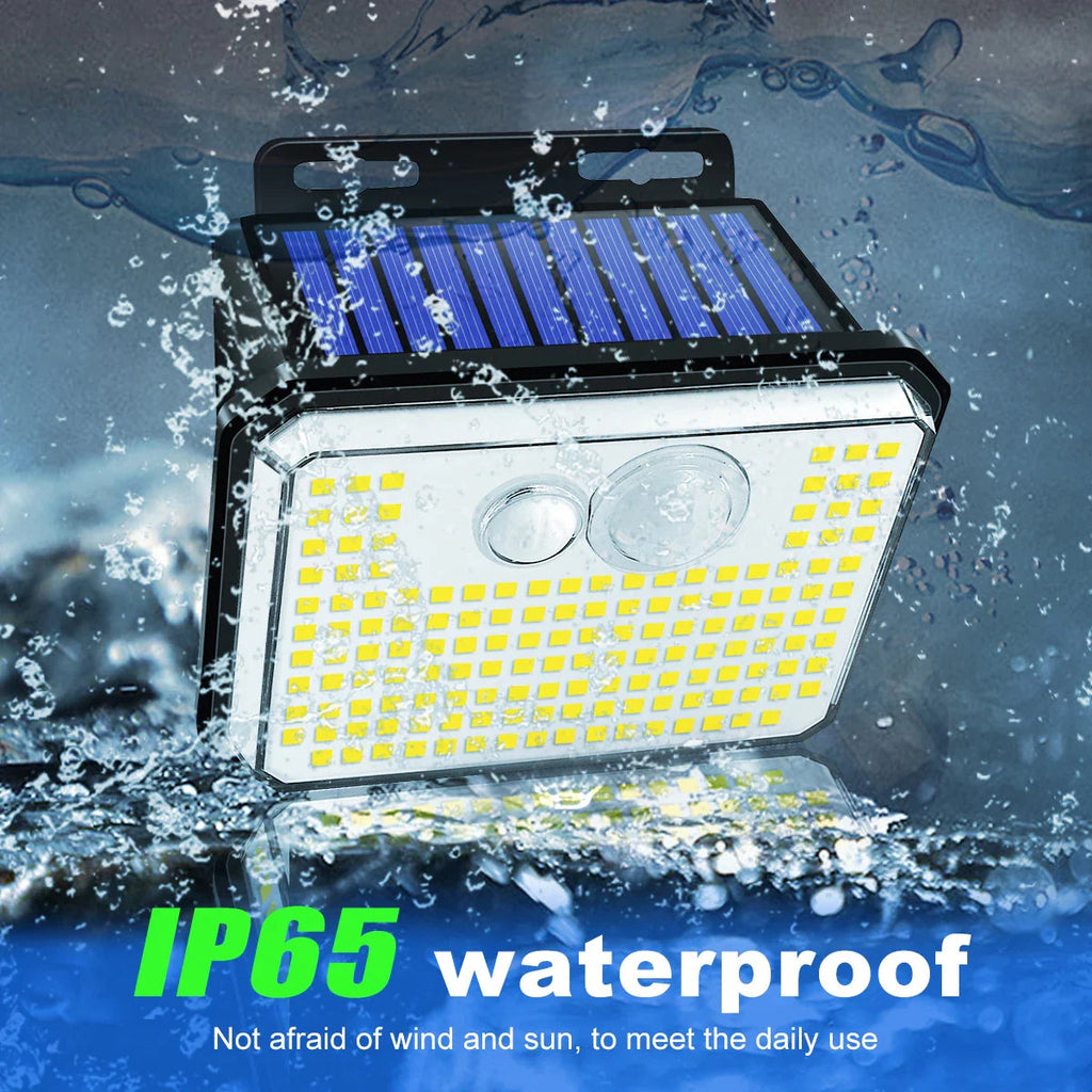 Solentra Solar Wall Light Outdoor with Motion Sensor | 148 LEDs | IP65 Waterproof | 3 Modes | Super Bright & Wireless