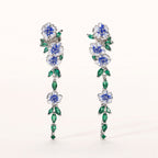 Vintage Blue Blossom Dangle Earrings