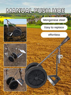 GravoHack Duo Hand Hoe | Forged Manganese Steel | For Weeding & Loosening | Suitable for Wooden Handles