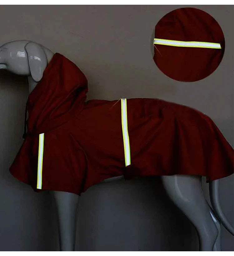 Waterproof Dog Raincoat with Hood & Reflectors