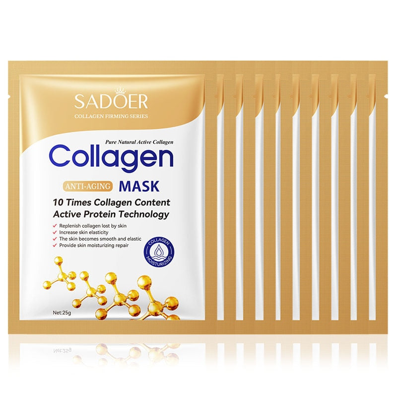 10 pieces collagen face mask