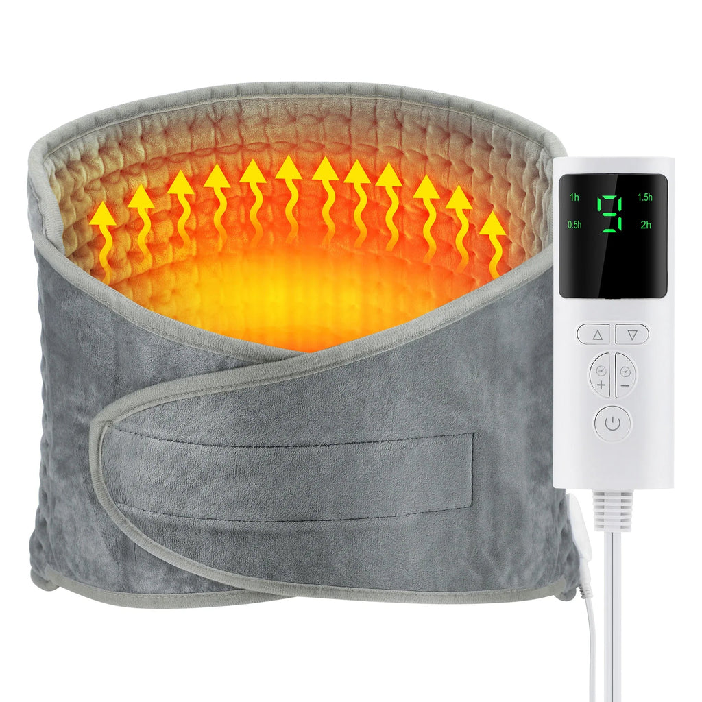 ThermaEase Electric Heating Pad | Multifunctional Heating Belt for Back & Waist | 9 Temperature Levels & 4 Timer Options