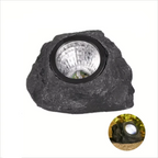 Solar-Powered LED Stone Spotlight for Outdoor Landscaping