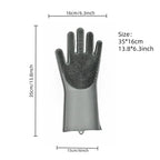 FELISPA SoftTouch Silicone Bath Glove for Cats | Soft Coat Care & Massage | Shampoo Brush for Pets | 35×16 cm