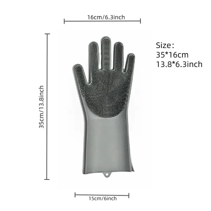 FELISPA SoftTouch Silicone Bath Glove for Cats | Soft Coat Care & Massage | Shampoo Brush for Pets | 35×16 cm