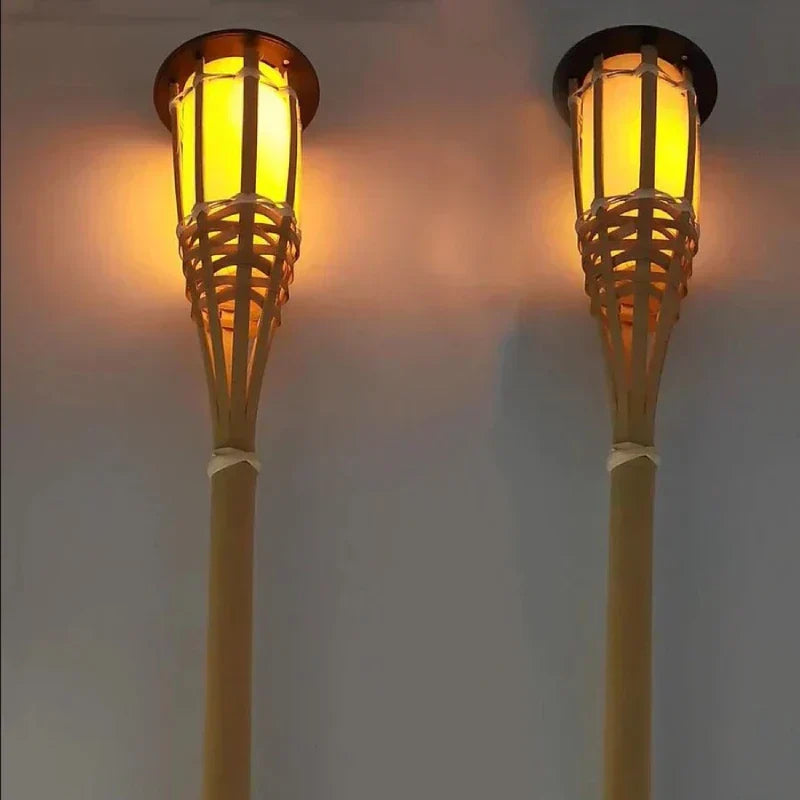 Solar Torch 5-piece Set | Flame Look LED Garden Lights | Solar Powered | Decorative Light for Outdoor