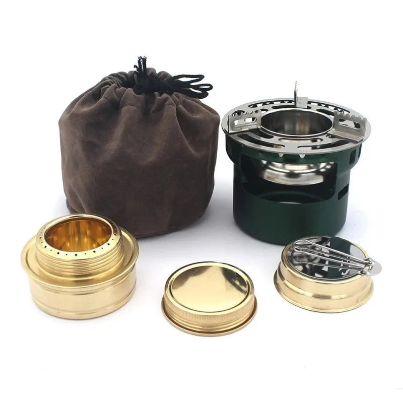 Flamvino Alcohol Stove Outdoor Portable | Mini Camping Stove for Hiking & Trekking | Compact Spirit Burner for Outdoor Cooking & Survival