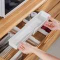 FlexiSort Cutlery Tray | Expandable Cutlery Organizer | Flexible & Space-Saving | White