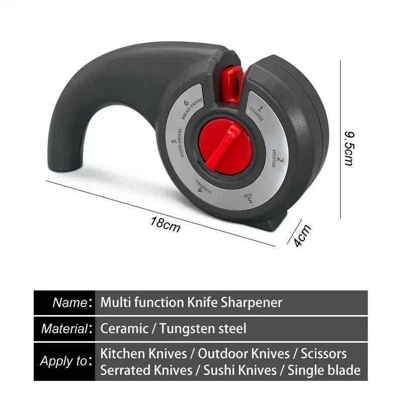6-in-1 Multi Tool Anti-Slip Knife Sharpener