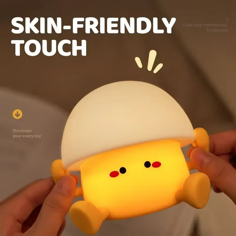 Charming Mushroom & Egg Yolk LED Night Light
