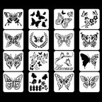 FloraCraft Wings | Butterfly Stencil Set | 16 Designs for Creative DIY Projects