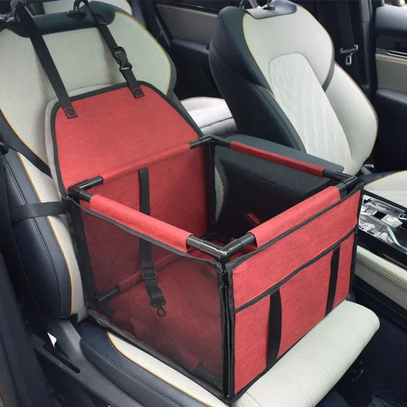 PawVoyage Waterproof Car Dog Seat | Carry Bag & Transport Basket | For small to medium dogs | 39×39×27 cm