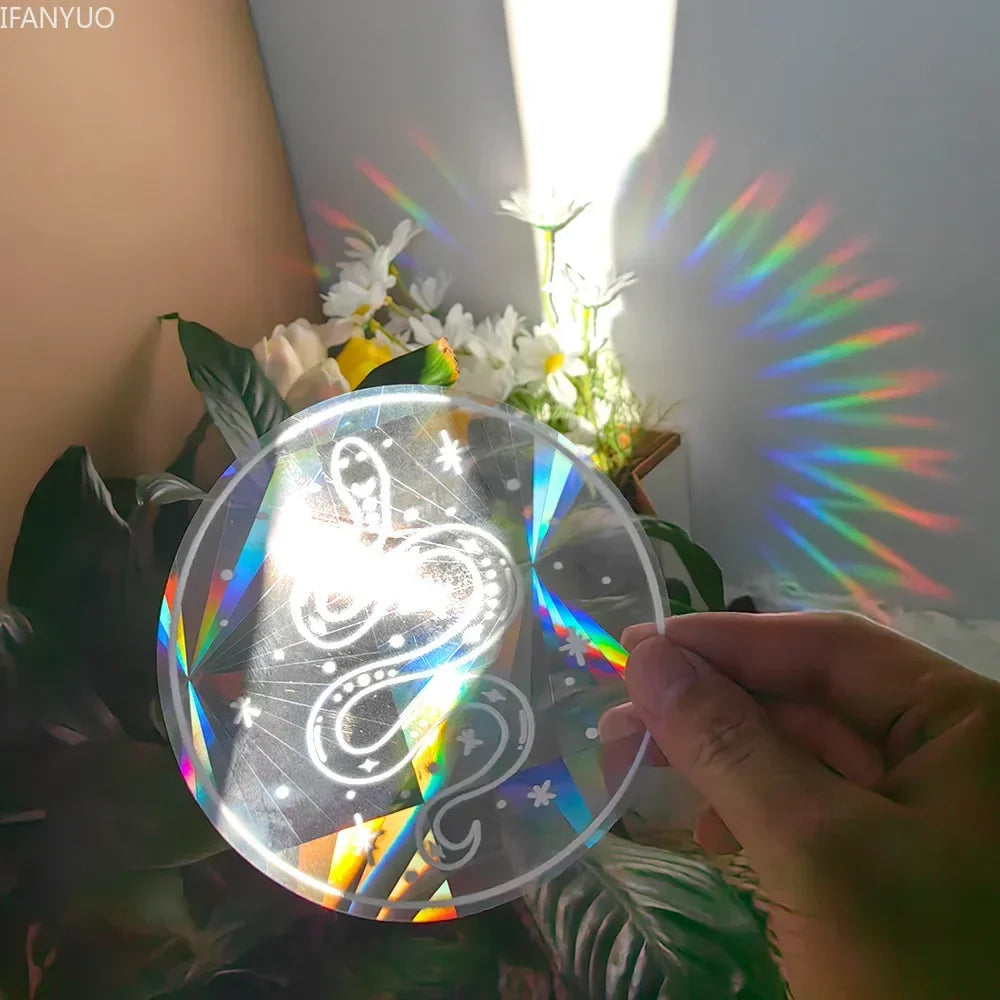 SunGlow Window Sticker | 3D Rainbow Effect | Self-Adhesive & Reusable