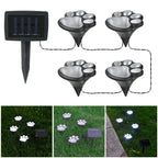 Solar lamp in paw print design – LED garden lighting in multicolor for outdoor use