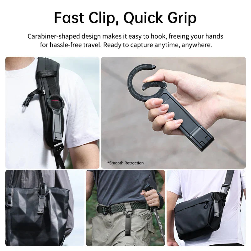 Pocket Size Clip-On Magnetic Foldable Tripod