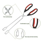 Gripflame Grill Tongs with Scissor Grip | 9/11/12 Inch | Heat Resistant & Non-Slip | BBQ Tongs for Meat, Bread & Vegetables | Ideal for Grill, Kitchen & Outdoor