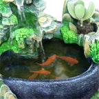 ZenFlow Indoor Tabletop Fountain – LED Light Water Feature for Home, Office & Relaxation Décor