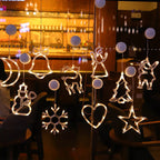 Luminova | LED Window Light Christmas | Bell · Snowman · Star | Battery Operated & with Suction Cup | Warm White | Window Decoration