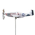 Wind Spinner AeroTwist | Airplane Garden Windmill made of Stainless Steel | Weatherproof & rotating in the wind | For Garden, Terrace & Balcony