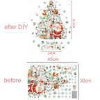 LumiFrost | Christmas Window Stickers 2025 | Santa Claus & Christmas Tree | Removable Window Stickers for Glass & Walls | Festive Decor for Christmas & New Year