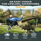 NatureRest Hammock | Integrated Mosquito Net | Compact & Breathable