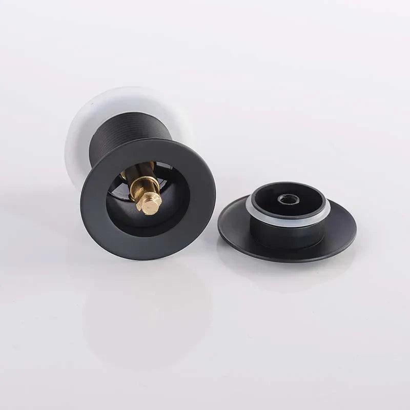 Drain screw with push-down popup – brass | 11 colors | With or without overflow