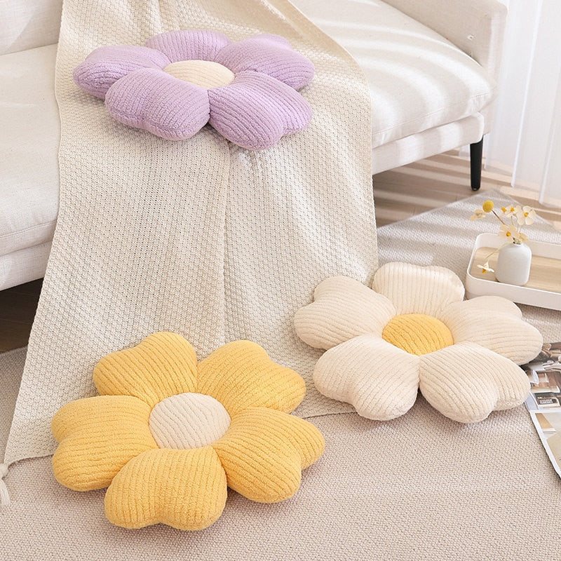 Fluffy Clover Flowers Pillow