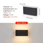 Versatile LED Wall Light for Indoor and Outdoor Use