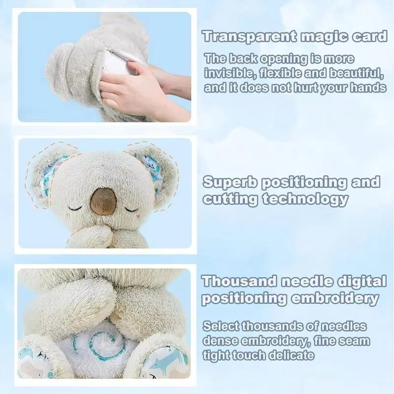 Cuddly Koala Plush Sleep Companion with Gentle Glow and Soothing Sounds