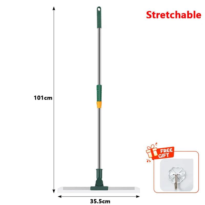 Flexiva telescopic cleaning brush with silicone lip | 180° swivel | For floors, windows & bathroom