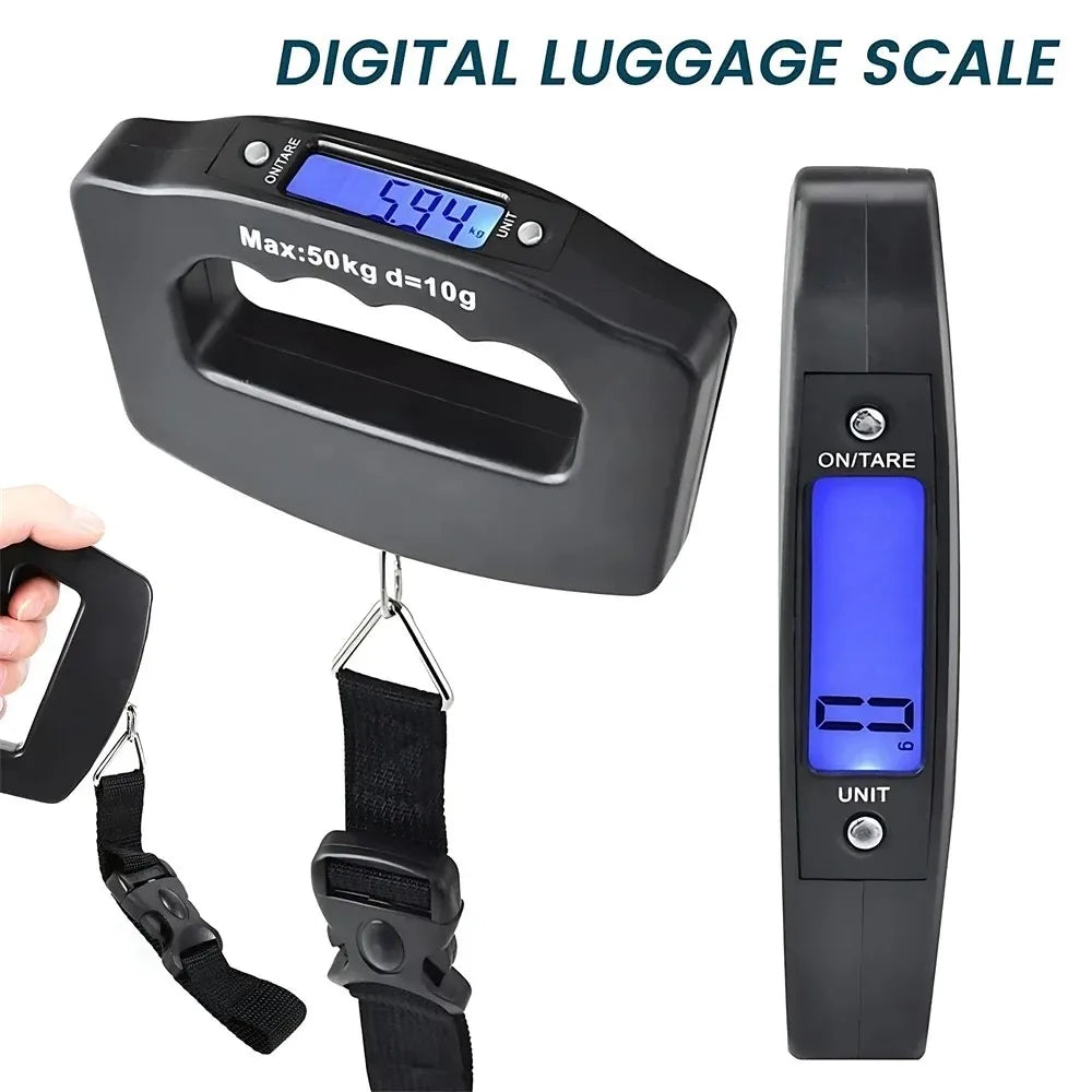 WeighLite Digital Luggage Scale | LCD Display with Backlight | Up to 50 kg | Portable & Precise | For Travel & Baggage