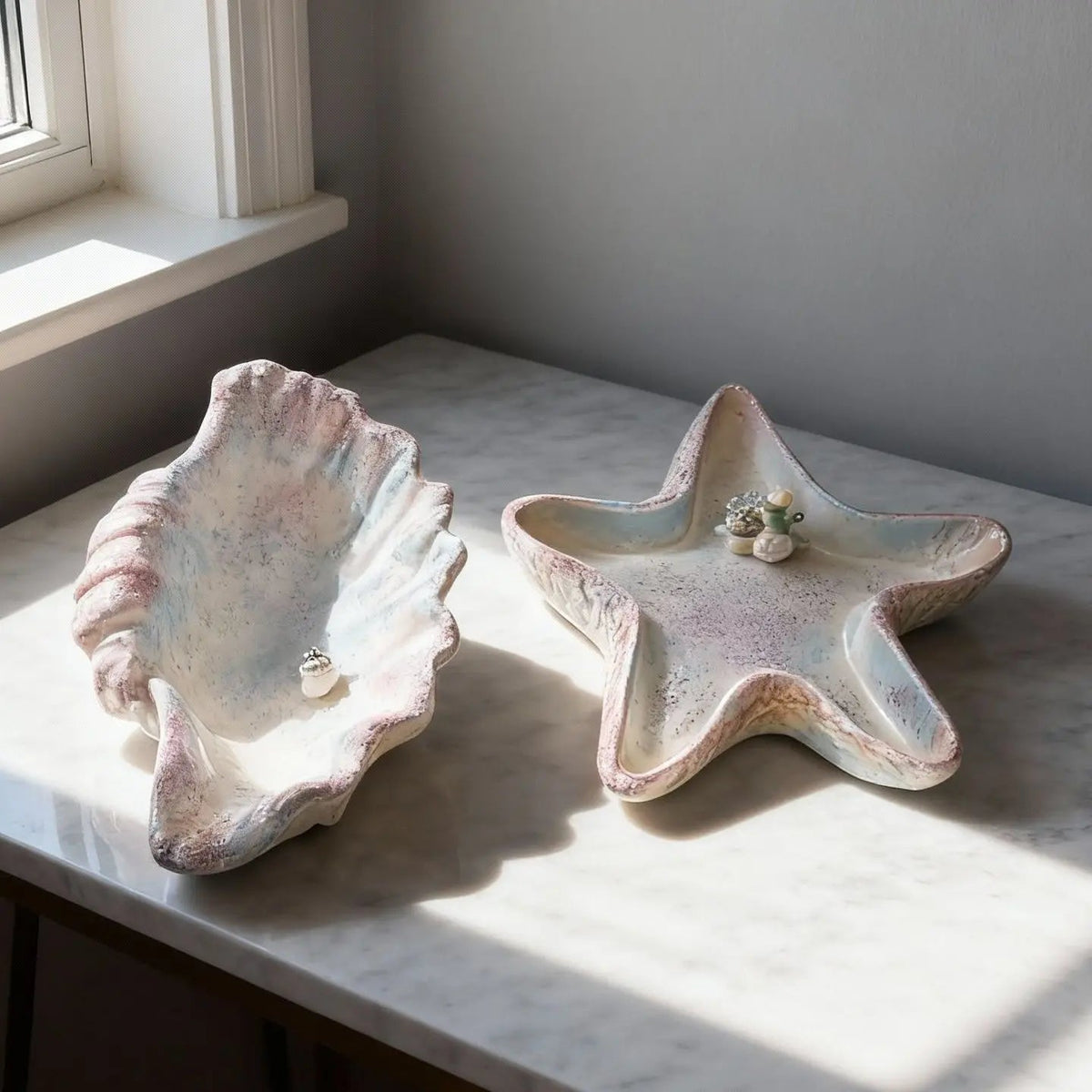 Sea Shell Ceramic Jewelry Tray