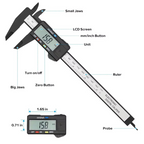 Digital Vernier Caliper Ruler, Carbon Fiber Electronic Micrometer Gauge
