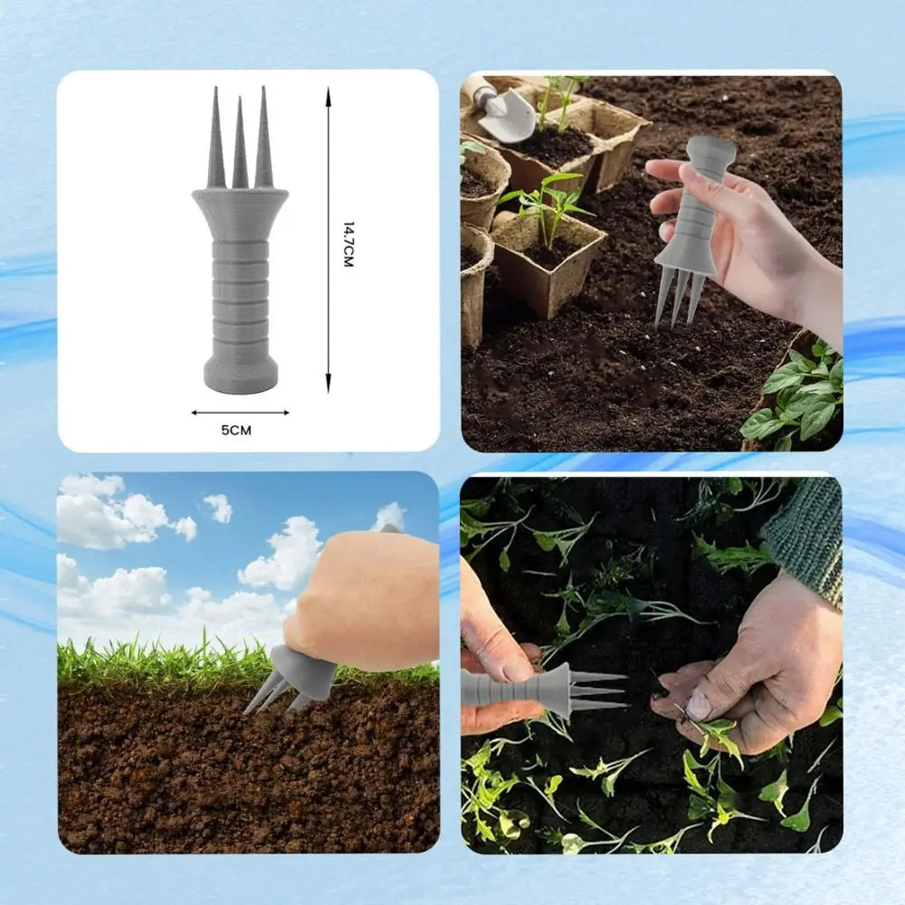Aergrow Hand-Aerator made of Plastic | Compact & Effective | 14.7 × 5 cm | For Lawns, Beds & Plant Areas