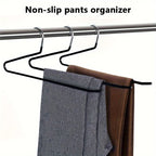 Clothoria | Open Pants Hangers | Space-Saving & Stable | Metal with Anti-Rust Coating