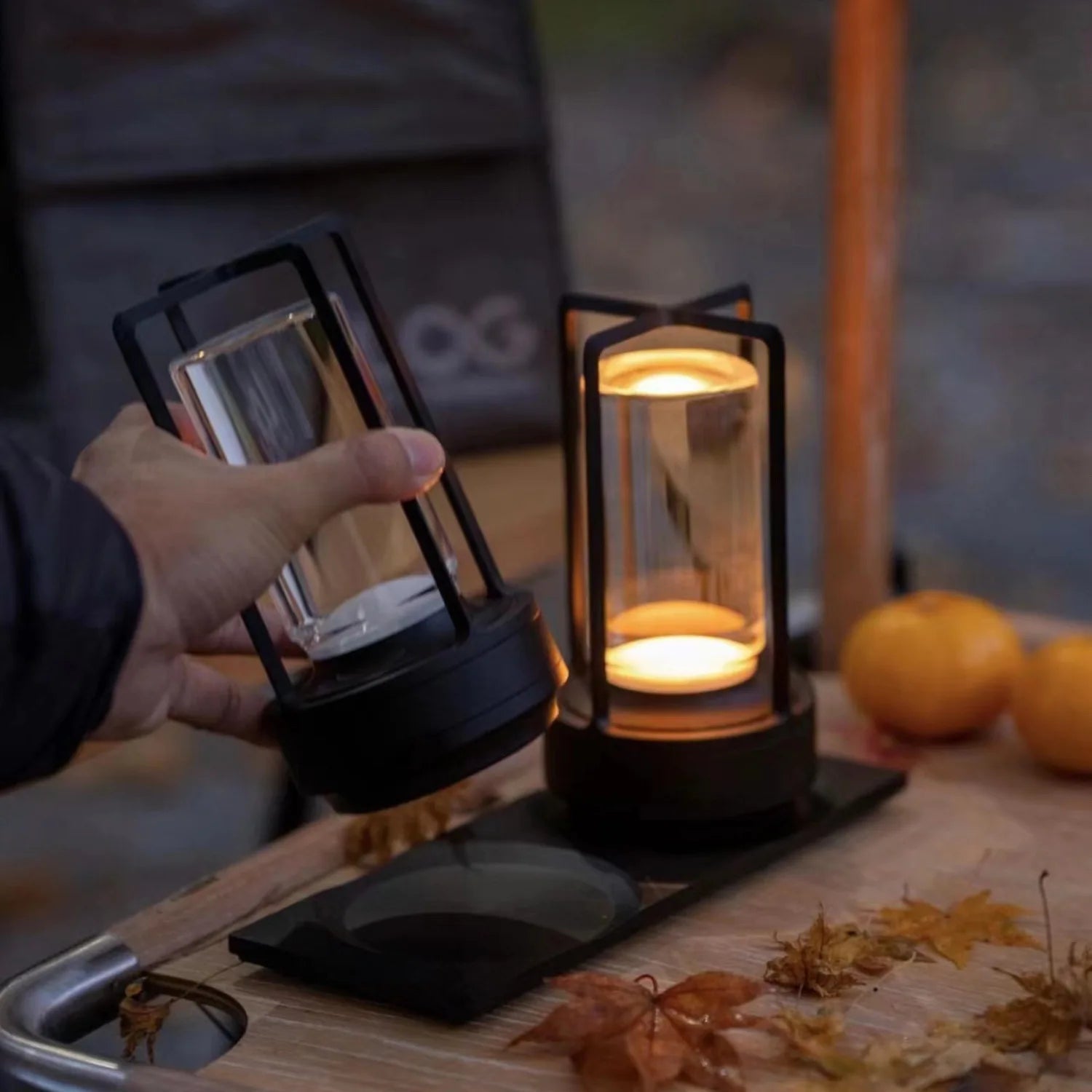 Wireless Rechargeable Table Lamp Made of Crystal, Portable LED Light for Living Room & Balcony